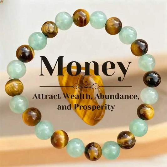 Elegant Yellow Tiger Eye and Green Aventurine Semi-precious Stone Strand Bracelet for Fashion Lovers luxury