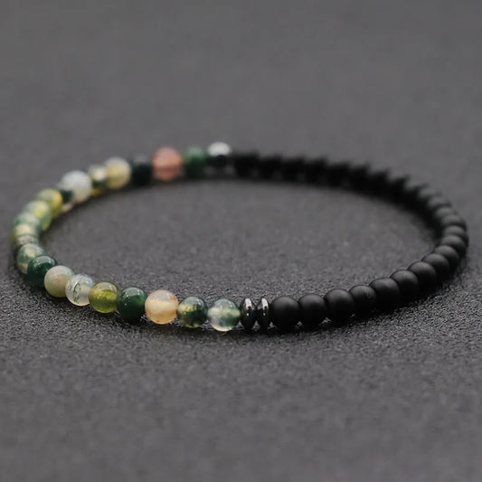New Fashion 4mm Beads Bracelet Unisex Natural Map Volcanic Stone Braclet Meditation Yoga Hematite Braslet Handmade Jewelry Joias