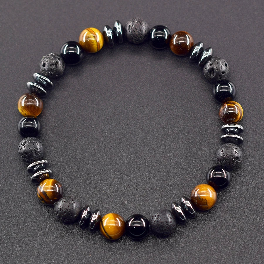 Attract Wealth Abundance and Prosperity Natural Yellow Tiger Eye Stone Beads Bracelet Men Women Bring Money for You Real Jewlery
