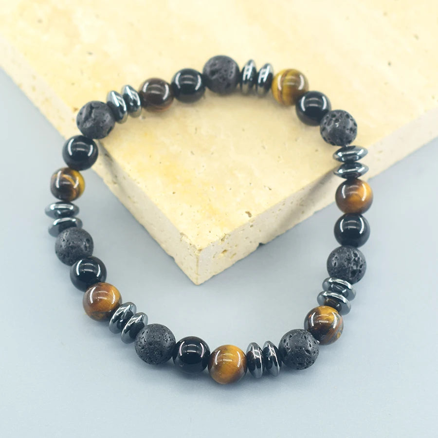 Attract Wealth Abundance and Prosperity Natural Yellow Tiger Eye Stone Beads Bracelet Men Women Bring Money for You Real Jewlery